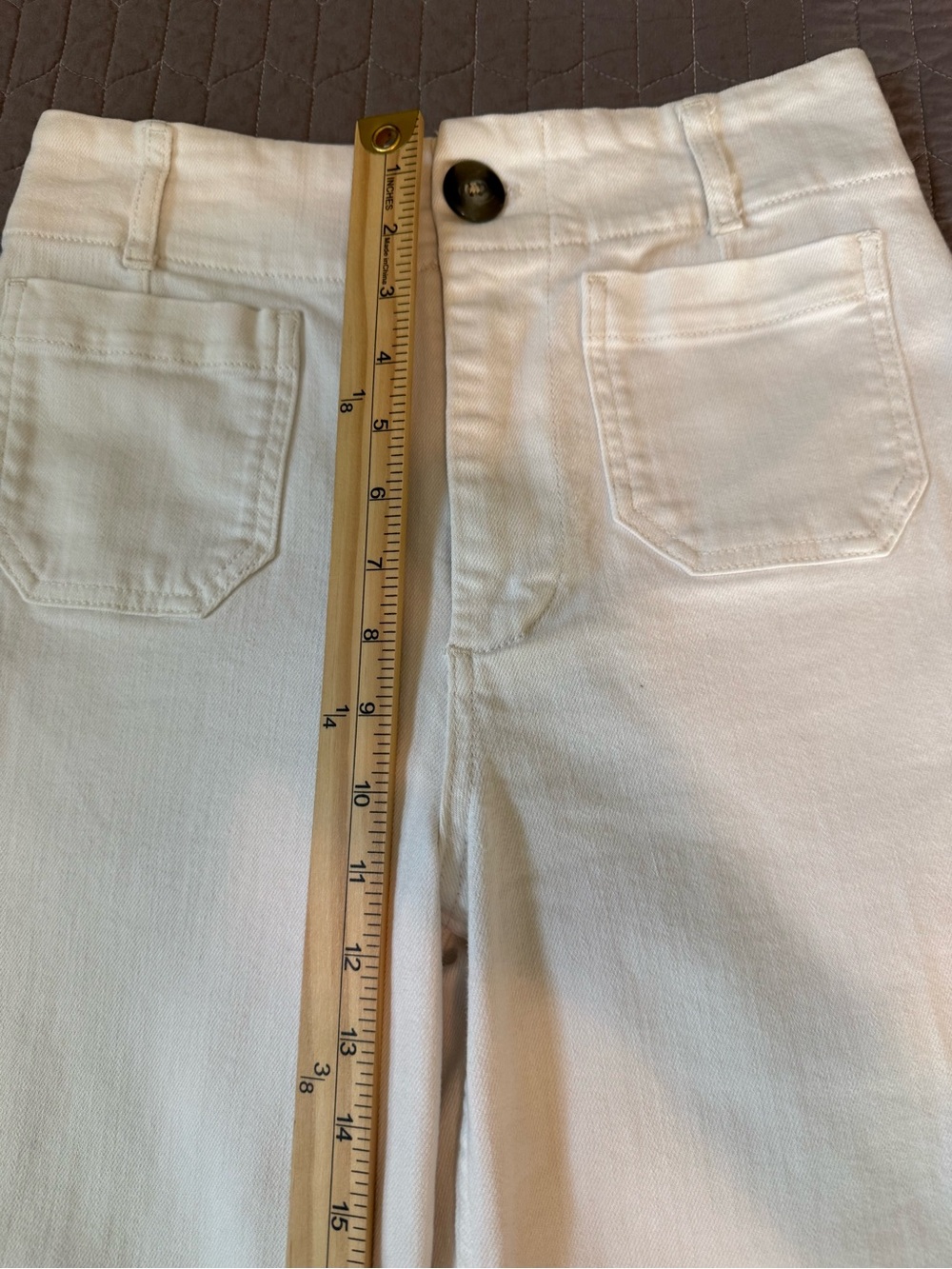 Maeve The Colette White Cropped Wide-Leg Jeans - Picture 10 of 12